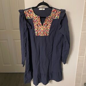 Kirundo Navy Blue Midi Dress